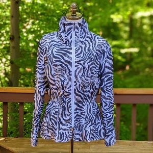 Chico's Zebra-Print Cotton/Nylon Jacket